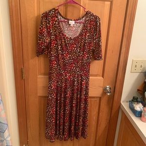 Lularoe Nicole Floral dress size medium